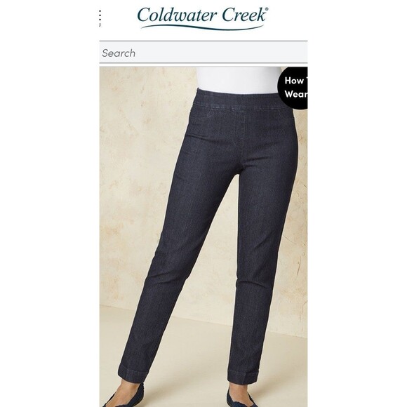 Coldwater Creek Shape Me Bi-Stretch Gallery Ankle Pants Black Slacks Sz 18P NEW - Picture 1 of 9